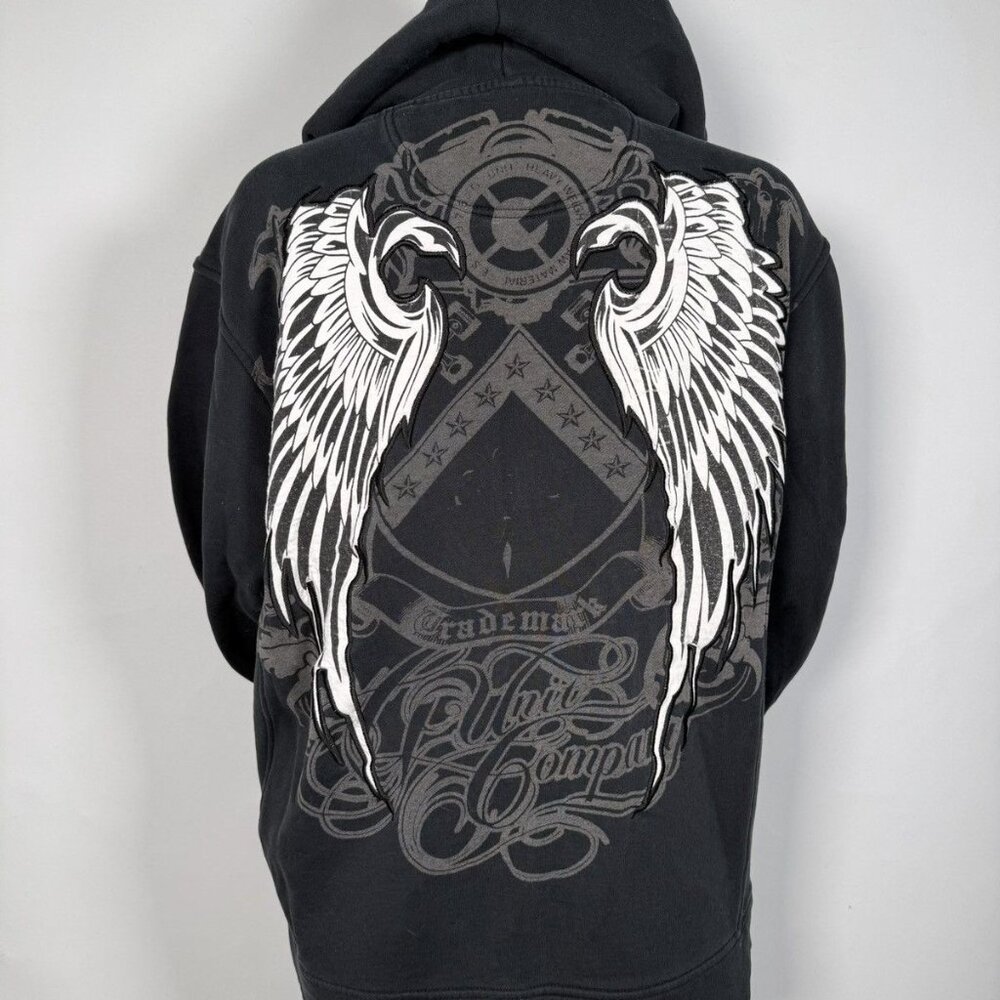 Y2K Grunge Unit Clothing Company Zip-Up Hoodie - Picture 2 of 6